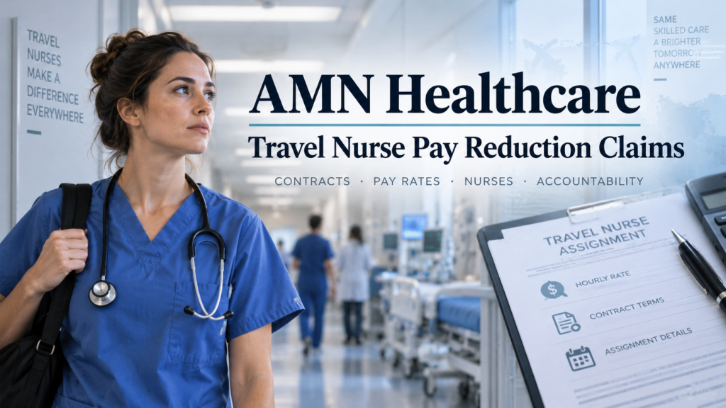 AMN Healthcare class action involving travel nurse pay cuts
