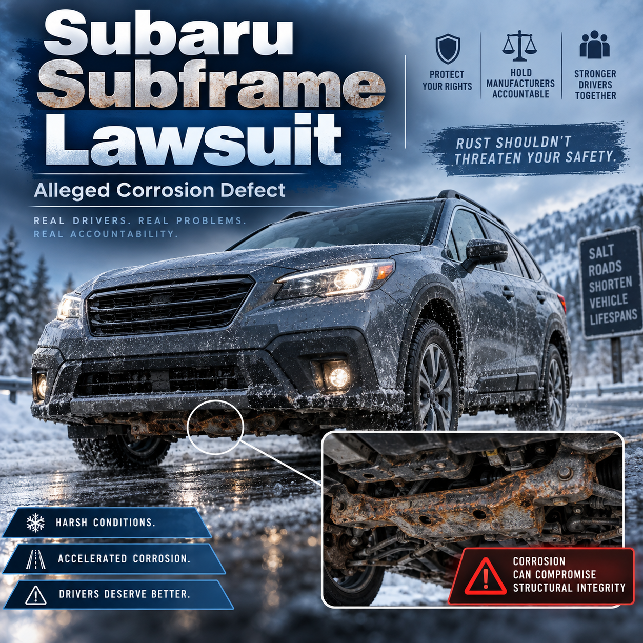 subaru subframe defect